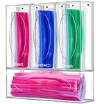 Acrylic Ziplock Bag Storage Organizer MOKURA Clear Baggie Organizer Dispenser for Ziplock Food Bags Storage Organizer Compatible with Ziploc Solimo Hefty Glad GreatValue, 4 Separate Pack