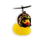 Winkee - Bicycle Squeaky Duck with Helmet | The Cute Bicycle Horn with Helmet and Propeller | Squeaky Duck Bicycle - for Children | Duck with Helmet | Rubber Bike Decoration