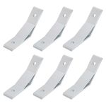 uxcell 6Pcs 135 Degree Angle Aluminum Profile Corner Brackets, Corner Brace Joint Connectors for 3030 Series (Silver White)