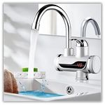 Elevea 𝟏𝟓 𝐘𝐄𝐀𝐑𝐒 𝐖𝐀𝐑𝐑𝐀𝐍𝐓𝐘 Instant Electric Water Heater Faucet (3000W) Tankless Hot Water Heater for Kitchen. Energy-Efficient with Adjustable Temperature Control with Digital Display
