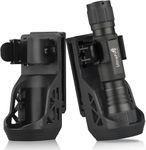 ULTRAFIRE W66 Flashlight Holster 2 Pack, Rotatable Torch Holder with Lever Side Lock System, Tactical Torch Holster Suitable for 0.9"-1.2" Diameter Torches