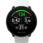 POLAR Unite Water Resistant Health Tracker GPS Smartwatch with Fitness Monitoring Tools; S-L, for Men or Women, White-White