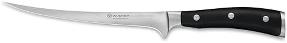 Wüsthof Classic Ikon 7 Inch Fillet Knife, Black