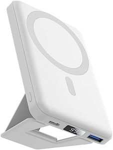 AOGUERBE Batterie Externe pour iPhone, 10000mAh Batterie Externe avec MagSafe, Pliable Magnétique Sans Fil Power Bank Charge Rapide PD 22.5W, Affichage LED, pour iPhone 16/15/14/13/12/Mini/Pro/Pro Max