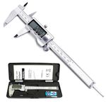 LOUISWARE Digital Caliper, Electronic Stainless Steel Vernier Caliper 150mm/0-6 Inch Measuring Tool with Extra-Large LCD Screen- Inch/Millimeter Conversion