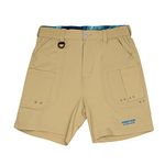 Mossy Oak Men's Standard XTR Fishing Quick Dry, Hiking Shorts, Pale Khaki, Medium