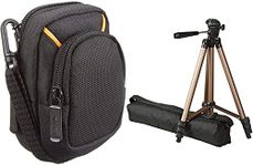 Amazon Basics 127cm (50") Lightweight Tripod with Bag & Case for Point-and-Shoot Camera Medium