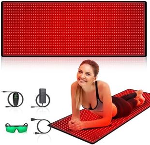 Rikimxin 1280pcs LED Red Light Therapy Mat, 71 Inch Large 660nm Red Light Pad and 850nm Near Infrared Light Therapy Device Belt for Whole Full Body with Pulse Adjustable Timer at Home