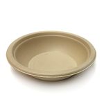 DISPOSABLE GREEN – Round Disposable Bowls, Bagasse Serving Bowls, Serving Bowls for Parties, Weddings, Catering, & More, Disposable Bowls for Hot Food & Cold Food, 15 cm x 3.5 cm, 50-pcs