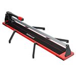 Goplus 48 Inch Tile Cutter, Manual Tile Cutter Tool for Porcelain, Floor Tile Cutter with Tungsten Carbide Cutting Wheel, Removable Scale and 4 Adjustable Brackets, Ceramic Tile Cutter