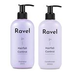 Ravel Anti-Hairfall Shampoo & Conditioner for Men & Women, Pack of 2, Reduces Hair Fall & Strengthens Roots, Promotes Hair Growth & Adds Volume, Suitable For All Hair Types- 200ml each