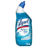Lysol Toilet Bowl Cleaner Action Gel with Angled Bottle for Cleaning & Disinfecting, Removes Hard Water & Rust Stains, Kills of Germs, Spring Waterfall Scent, 710 mL