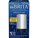 BRITA Tap Water Filter, Water Filtration System Replacement Filters For Faucets, Reduces Lead, BPA Free â€“ Chrome, 1 Count