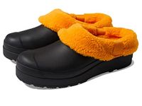 Hunter Play Sherpa Insulated Clogs for Women Offers Keep Your Feet Warm, Textile Lining and Insole, and Slip-On Style, Black/Nomad Orange, 6 UK