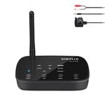 SIMOLIO Long Range HD Bluetooth Receiver for HiFi with EQ (Music/Dialogue) & BT Codec Display, Bluetooth Audio Receiver w/aptX LL for Home Stereo & Music Streaming System, Volume Control, 197FT