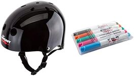 Wipeout Dry Erase Kids Bike Helmet, Black, Ages 5+