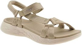 Skechers Women's On-the-go 600 - Brilliancy Sport Sandal, Natural, 10 Wide