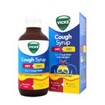 Vicks Cough Syrup, 100ml Bottle - Fast Relief for Dry & Chesty Coughs with Tulsi & Ginger, Ayurvedic Ingredients, Non-Drowsy Formula, Easy to Carry, Over-the-Counter (OTC)
