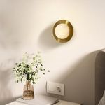 ZSnorthzun Wall Lighting Fixtures, Modern Gold Wall Sconce Light, LED Indoor Lighting Wall Lamp, Indoor Sconces for Living Room, Bedroom, Hallway Marble 7W 3000k/4000k/6000k (Gold)