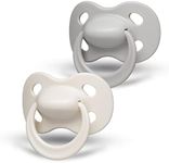 MEDELA Baby Soother, Classic, Original, BPA Free, Lightweight, Orthodontic, 2 Pack, Pastel Grey, 0-6 Months