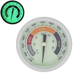 3 1/8" Smoker Thermometer Gauge for Masterbuilt Thermometer, All Oklahoma Joe Smoker Accessories,Char-Griller, Pit Boss,Most Charcoal Pellet Wood Pit Smoker,1/2 NPT Luminous Charcoal Grill Thermometer