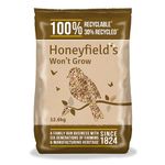 No Grow Bird Seed Mix for Wild Birds - Wild Bird Food for Small Birds for Patios and Non-Grass Areas, Kibbled Sunflower Hearts, Kibbled Peanuts, Ground Feeding and Bird Tables (12.6kg) - Honeyfield’s