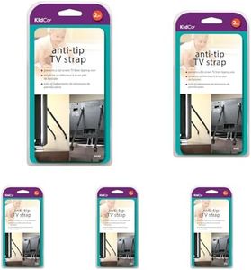 KidCo Anti-tip TV Straps 10 Pack, 10 Pack Adjustable TV Safety Straps, No-Drill Anti-Tip Furniture Anchors for Baby Proofing, Flat Screens Fix to Wall,Cabinet,Stand Or Desk
