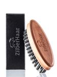 ZilberHaar Pocket Beard Brush - Soft - Boar Bristles and Pear Wood - Straightens and Softens Beards - Great for Beard Oils and Balms - Made in Germany