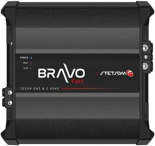Stetsom Bravo Full 3000 2 Ohms Mono Car Amplifier, 3000.1 3K Watts RMS, 2Ω Stable Car Audio, HD Sound Quality, Crossover & Bass Boost, Car Stereo Speaker Subwoofer MD, Smart Coolers
