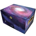 Cosmic Galaxy Memento Collection Chest and Cremation Urns for Human Ashes Adult Female, Urns for Ashes Adult Male and Decorative Urns for Adult Ashes