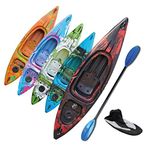 Riber One Person Sit In Kayak Deluxe Starter Pack - Ideal for Beginners - Multiple Colours (Black & Red)