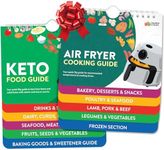 Air Fryer & Keto Cookbook Magnets - Set of 2 (7”x6”) - Air Fryer Accessories & Keto Meal Plan Cookbook - Airfryer Kitchen Accessories - Keto Foods & Keto Diet Book For Beginners - Kitchen Gadgets 2024