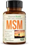 MSM 2000mg - Joint Support Supplement for Cartilage & Joint Health. Antioxidant Properties. Aids Inflammatory Response. Occasional Discomfort Relief - Back, Knees, Hands. Non-GMO. Vegan. 50 Day Supply