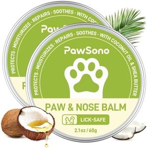 PawSono Lick-Safe Dog Paw & Nose Balm with Coconut Oil | All-Natural Paw Cream & Wax for Dry, Cracked Pads & Snouts| Paw Moisturizer & Soother, Nose Butter for Bulldogs| Horse Hoof Care (2.1 oz*2)