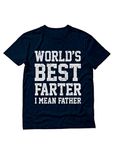 World Best Farter Father Shirt Gifts for Dad from Daughter Son Funny T-Shirt for Men X-Large Navy