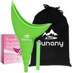 Female Urination Device, Female Urinal Silicone Funnel Urine Cups Portable Urinal for Women Standing Up to Pee Funnel Reusable Women Pee Funnel, Outdoor, Activities, Camping (Green)