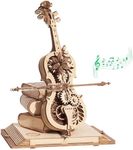 ROKR Magic Cello puzzle Model kits For Adults to Build,3D Wooden Puzzle,Home Desk Decoration Gift For Teens and Adults(AMK63)