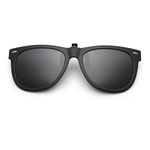 Dooppa Clip-on Polarized Sunglasses for Prescription Glasses - (Black)