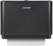 AIKE Multifold Paper Towel Dispenser, Wall Mount Tissue Dispenser with Smart Lock, 200 Sheets Black, Folded Size 10" x 3.1" Or Smaller