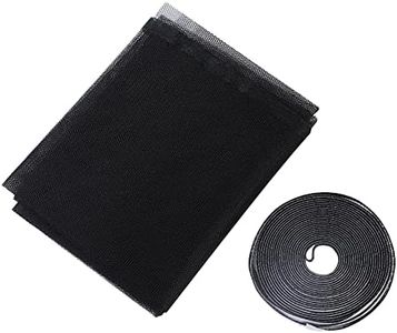 Insect Fly Mosquito Cover Screen Window Netting Mesh Kit Wasp Net Curtain Bug Black -1.3m x1.5m