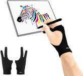 SPBMY Digital Drawing Glove 2 Pack,Two-Finger Artist Glove for Drawing Tablet, Paper Sketching, iPad, Art Glove Suitable for Left and Right Hand, M