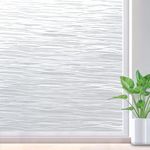 rabbitgoo Window Privacy Film Frosted Glass Film Removable Vinyl Door Window Coverings UV Blocking Self Static Cling Non-Adhesive Window Clings Sticker for Home Decor, 23.6" x 118.1"