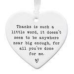 Ceramic Thank You Keepsake Gift Sentimental Gift For Best Friend | Mentor | Family | Female Gift For Her | Friendship Present