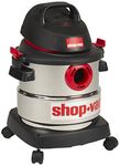 Shop-Vac 5989300 5-Gallon 4.5 Peak HP Stainless Steel Wet Dry Vacuum, 18.9L, Black