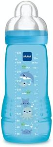 MAM, Easy Active Bottle 6+ Months (330 ml) Blue - Bottle with Silicone Teat Ultra-Fast X-Speed Flow - Baby Bottle with Airtight Seal