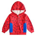 LEMONBABY Little Kids Unisex Boys Girls Superhero Cool Jacket Sweatshirt Hoodie Coat Costume, Spider, 5T