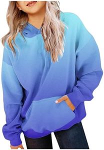 Hoodies for Teen Girls with Pockets Oversized Long Sleeve Sweatshirts Lightweight Comfy Casual Hoodies Size 3-14