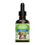 Pet Wellbeing Life Gold for Dogs - Immune Support, Antioxidants, Normal Detoxification, Cellular Health, Astragalus, Blessed Thistle - Veterinarian-Formulated Herbal Supplement 2 oz (59 ml)