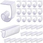 Glarks 30 Pack 2 Types Plastic Table Cover Clips Tablecloth Clips Table Skirting Clips with Hook and Loop for Indoor Outdoor Wedding Party Picnic Events