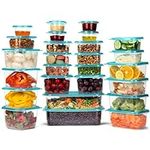 BELLE VOUS 26 Pack in 5 Sizes Clear Reusable Plastic Food Containers with Lids - Leak Proof, BPA Free Food Storage Containers - Microwave, Freezer & Dishwasher Safe - Meal Prep Lunch Boxes